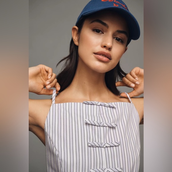 NWT! Anthropologie Exquise High-Neck Bow Mini Dress - Size XL 🦊 - Picture 4 of 6